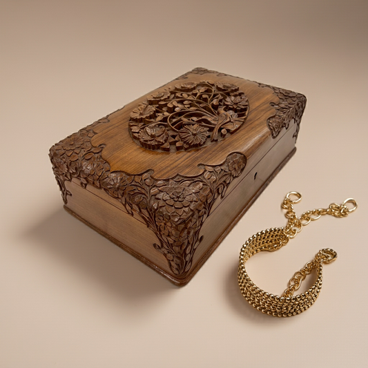Kashmir Jewelry Box Walnut Wood