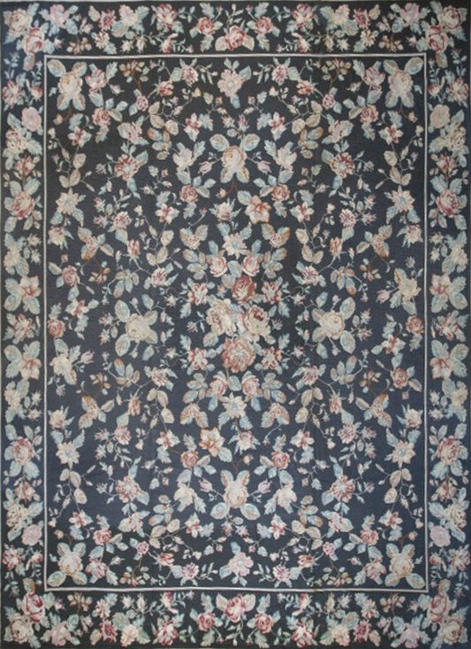 Portuguese Needlepoint  With a Floral Design