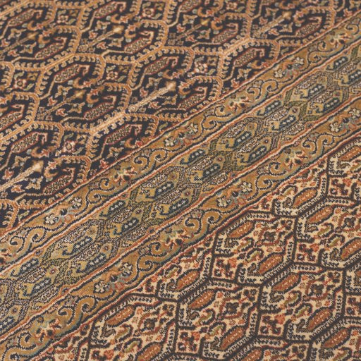 Kashmir Pure Silk Area Rug with a Herati/Fish Design. product image #29040144973994