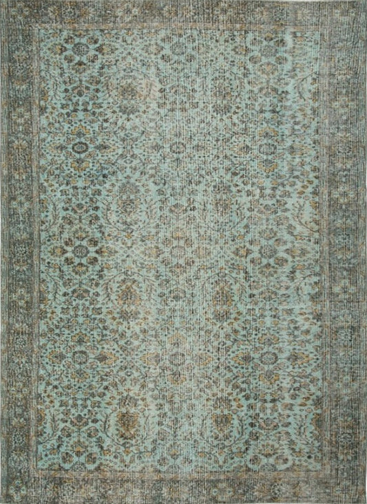 Handmade Turkish Vintage Wool Carpet Traditional Floral  Design featured #7584788938922 