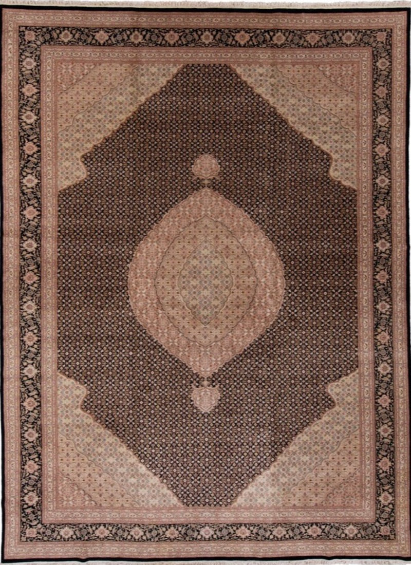 Original Fine Handmade Wool And Silk Rug with Herati Design