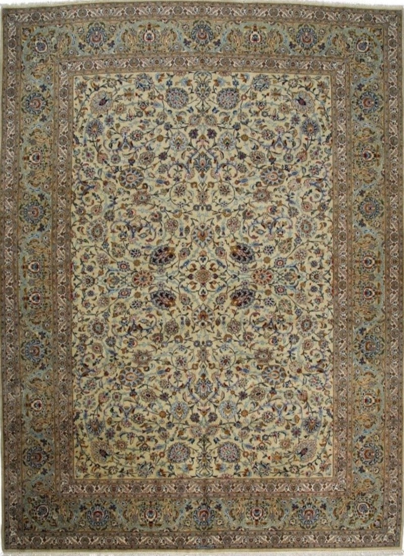 Traditional Persian Kashan Handmade Wool And Silk Carpet product image #29374123049130