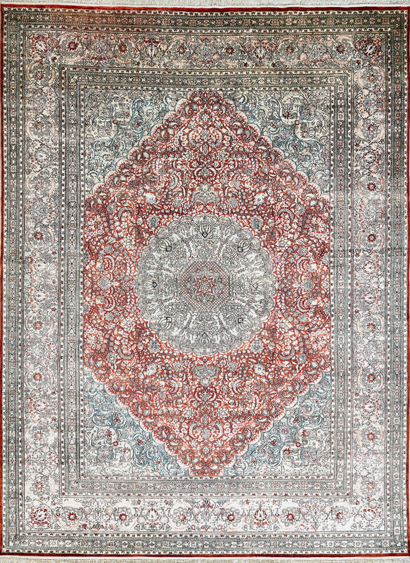 China Traditional Handmade Medallion Semi Antique Rug