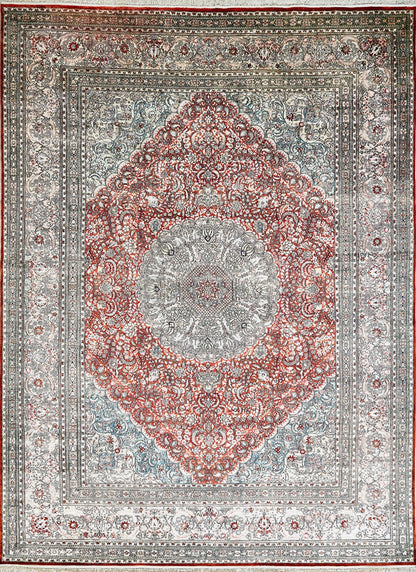 China Traditional Handmade Medallion Semi Antique Rug