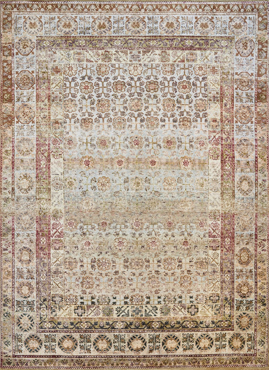 Indian Silk With An Antique Persian Design Rug