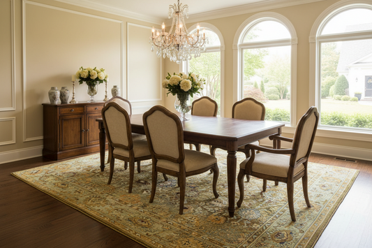 518 - Indian Wool Carpet With A Persian Farahan Design