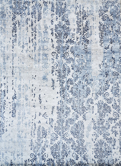 Contemporary  Nepal Handmade Bamboo Silk Oversized Area Rug