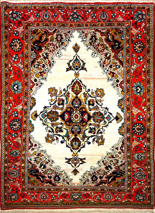 Hand-knotted Persian Area Rug with Antique Design featured #7584825639082 
