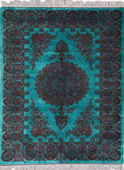 Persian Authentic Fine Silk Qom Rug