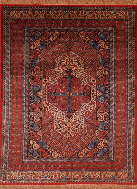 Persian Handmade Pure Silk Turkmen Design featured #7623172718762 