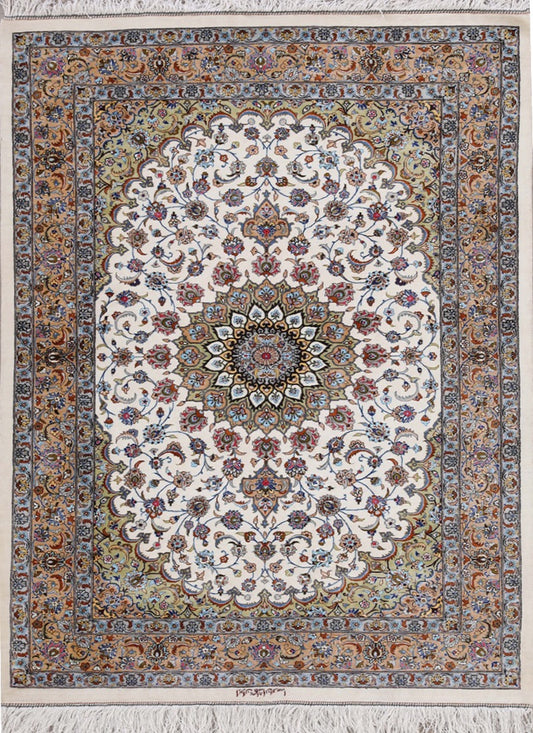 Persian Handmade Kashan Silk Traditional Area Rug featured #7522084913322 