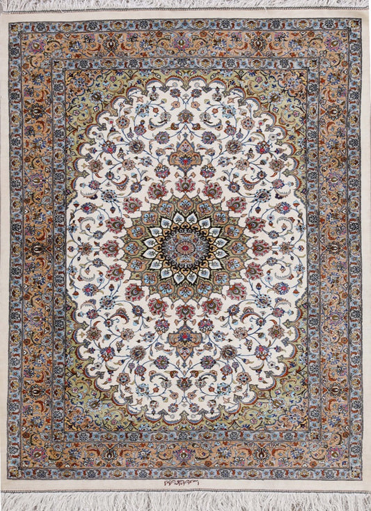 Persian Handmade Kashan Silk Traditional Area Rug