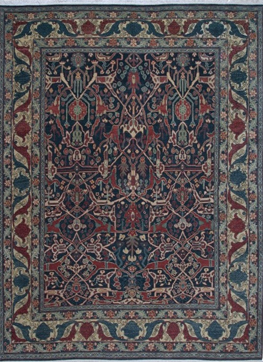 Traditional Handmade Wool Area Rug with A floral Pattern featured #7584736608426 