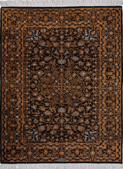 Silk Fine Hand-Knotted Traditional  Persian  Qom  Rug-id1
