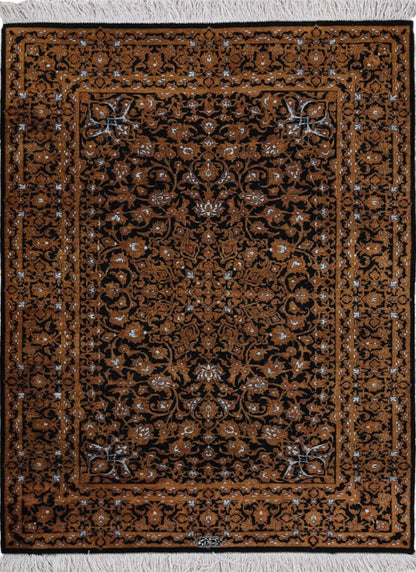 Silk Fine Hand-Knotted Traditional  Persian  Qom  Rug