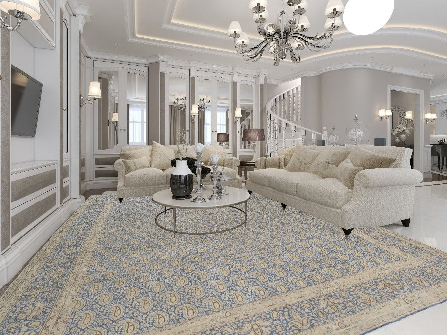 Traditional Persian Paisley Vintage Wool Area Rug
