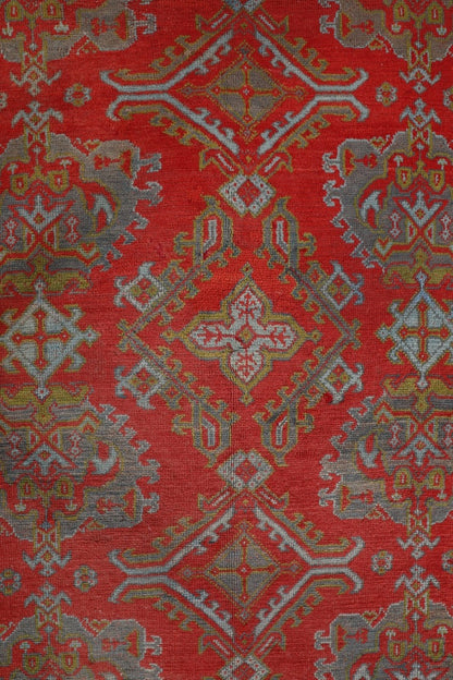 Handmade Fine Antique Turkish Oushak Wool Area Rug-id2

