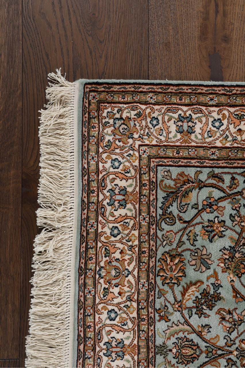 Fine Silk Handmade Kashmir Runner Rug