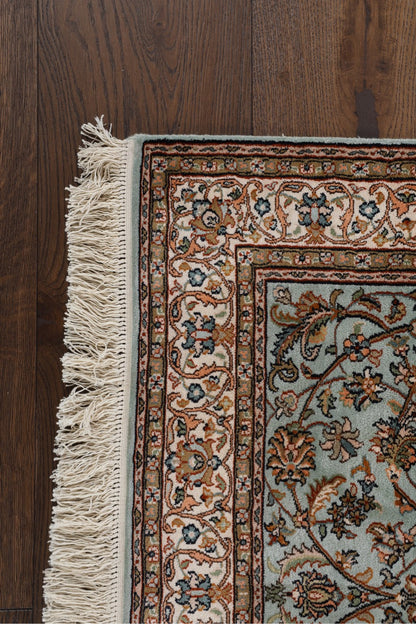 Fine Silk Handmade Kashmir Runner Rug-id5
