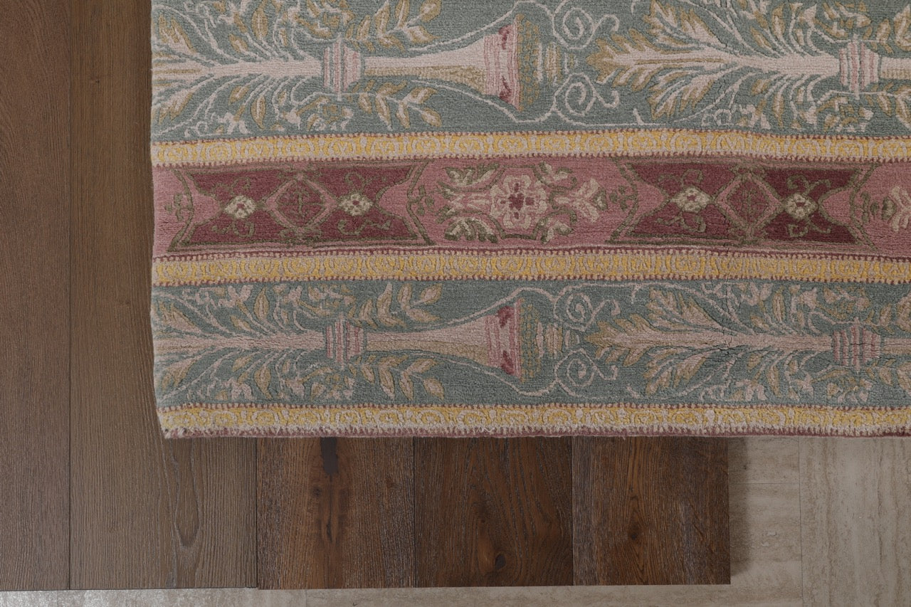 Nepali Modern Handmade Oversized Wool Rug.