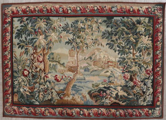 Unique Fine Romanian Handmade Pure Silk Tapestry featured #7616763822250 