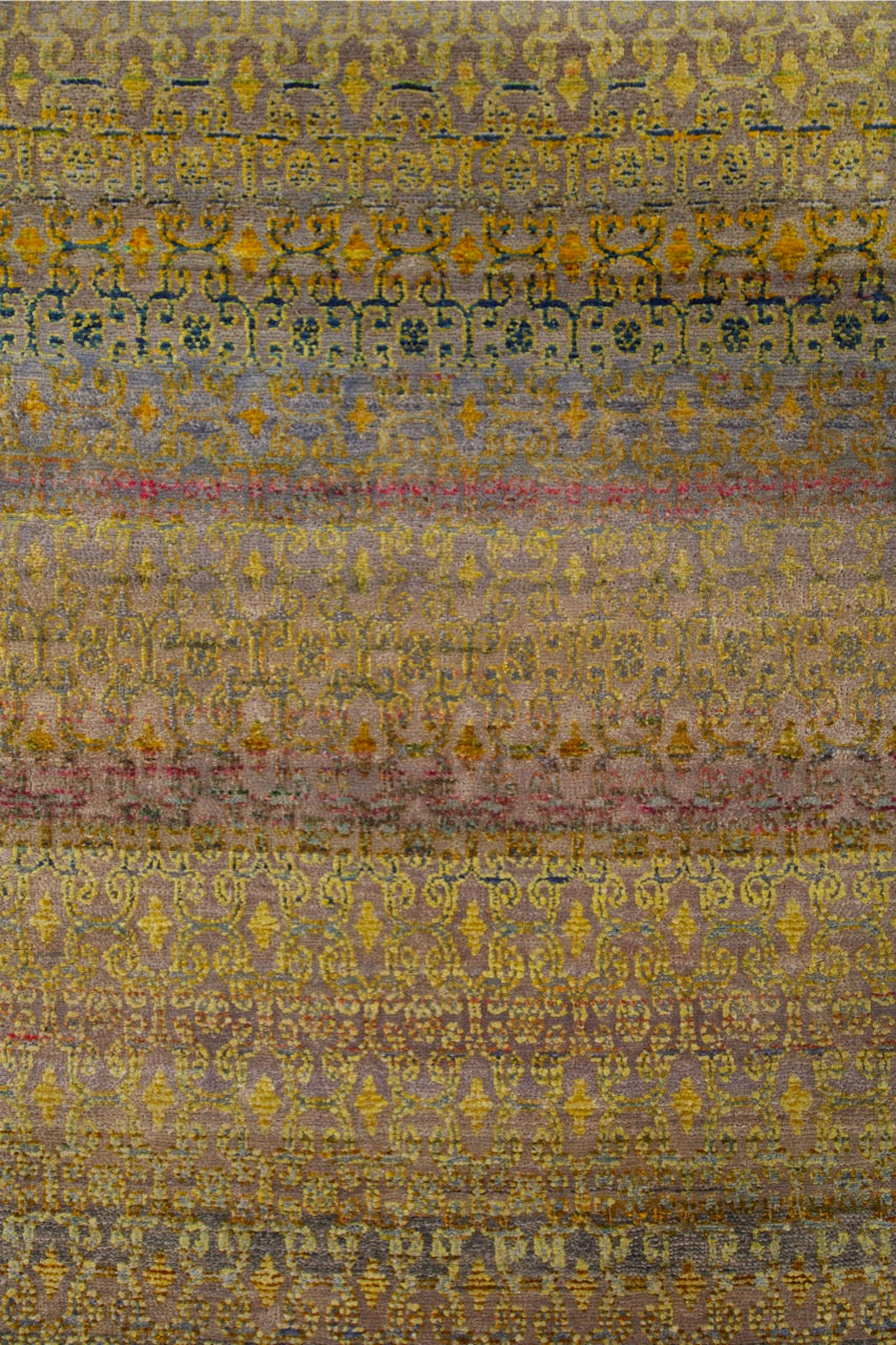 Modern Transitional Indian Silk Runner
