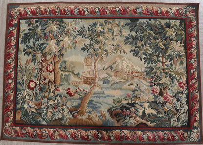 Unique Fine Romanian Handmade Pure Silk Tapestry-id3
