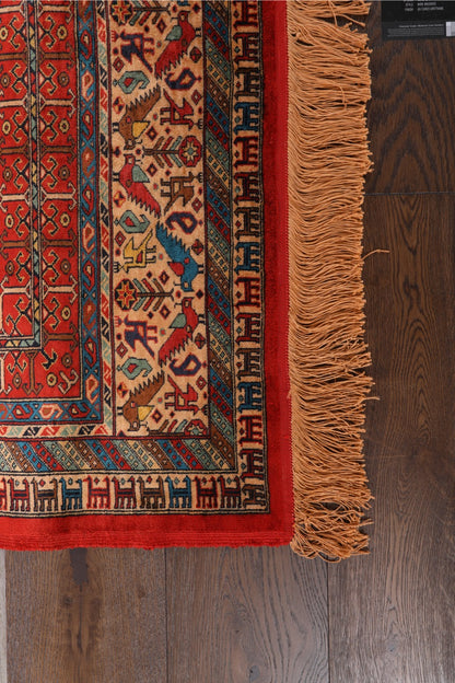 Persian Handmade Pure Silk Turkmen Design