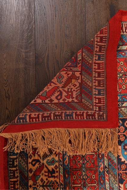 Persian Handmade Pure Silk Turkmen Design