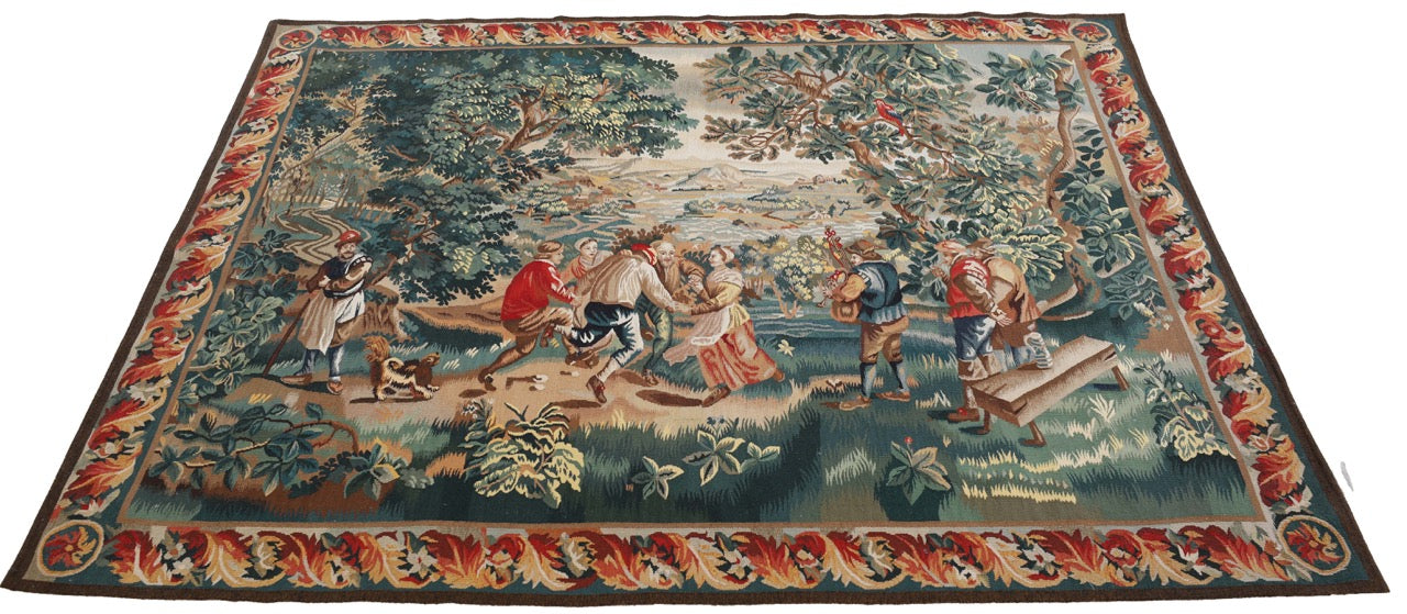 Unique Fine Romanian Wine Harvest Festival Wool Tapestry