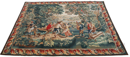 Unique Fine Romanian Wine Harvest Festival Wool Tapestry