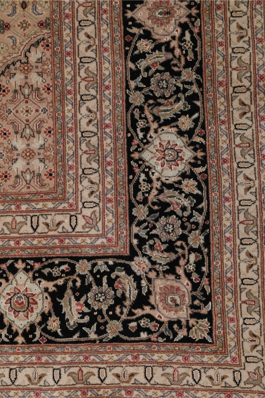 Original Fine Handmade Wool And Silk Rug with Herati Design