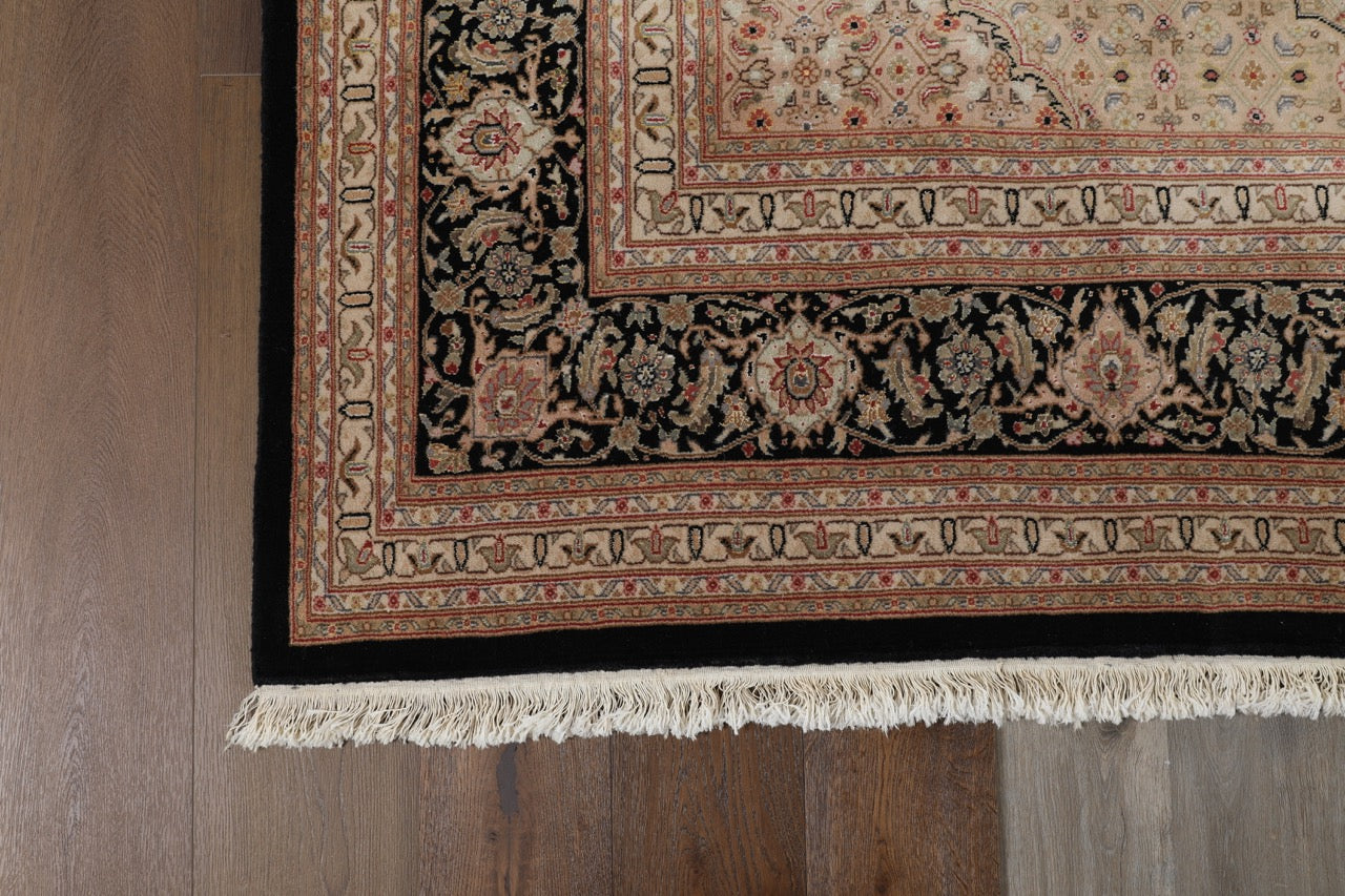 Original Fine Handmade Wool And Silk Rug with Herati Design