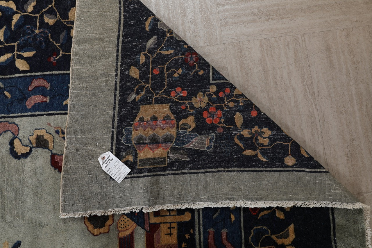Antique Handmade China Wool Oversized Rug