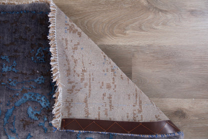 Handmade Persian Kerman Distressed Modern Wool And Silk Carpet