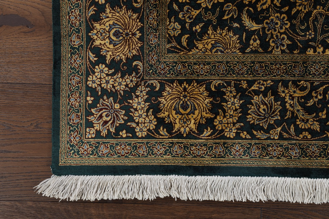 Traditional Hand-Knotted Fine Persian Qom Pure Silk Rug product image #28195849699498