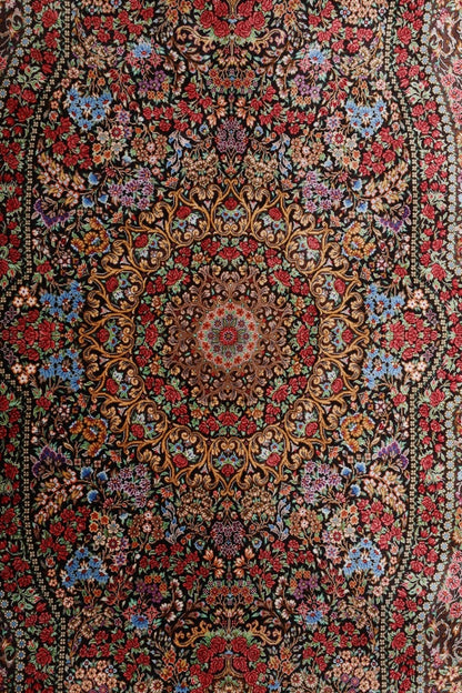 Traditional Persian Qom Moradi Silk Rug-id2
