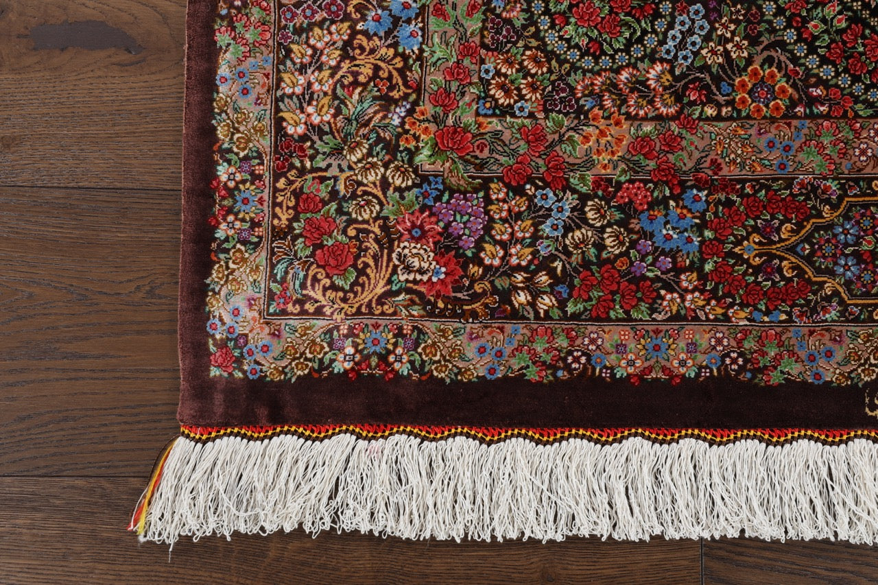 Traditional Persian Qom Moradi Silk Rug product image #27792105373866