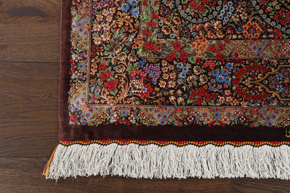 Traditional Persian Qom Moradi Silk Rug-id5
