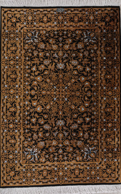 Silk Fine Hand-Knotted Traditional  Persian  Qom  Rug