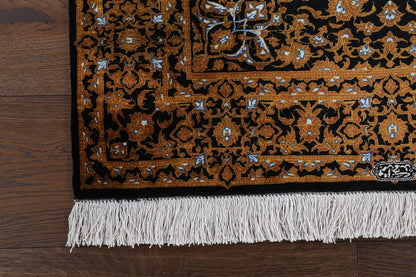 Silk Fine Hand-Knotted Traditional  Persian  Qom  Rug