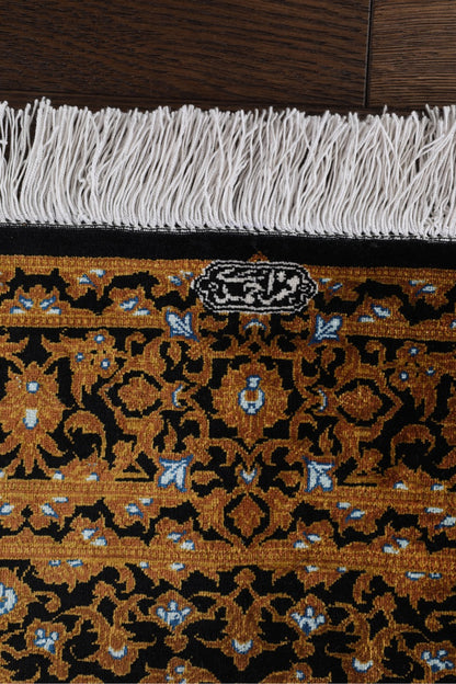 Silk Fine Hand-Knotted Traditional  Persian  Qom  Rug