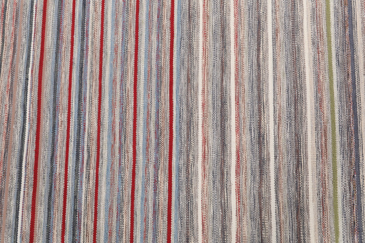 Handmade Modern Striped Multicolor Wool Kilim product image #27644992979114