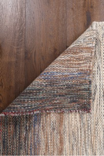 Modern Wool Multi Color Flat Weave Kilim
