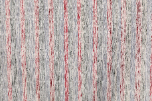 Modern Handmade Multicolor Striped Wool Nepali Flat Weave Kilim