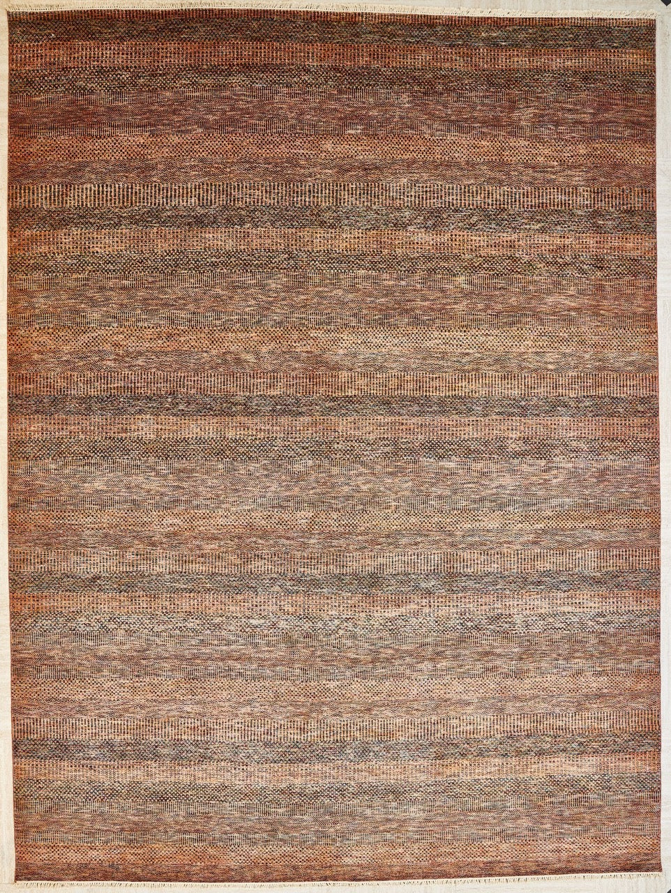 Indian Modern  Handmade Wool And Silk Area rug