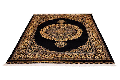 Persian Medallion Fine Silk Area Rug-id3
