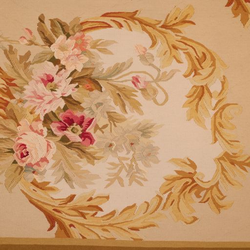 China Aubusson Floral Flat-Weave Wool Rug product image #27563298717866