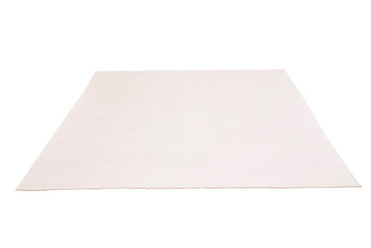 Indian Hand-Loom Ivory Modern Wool Area Rug