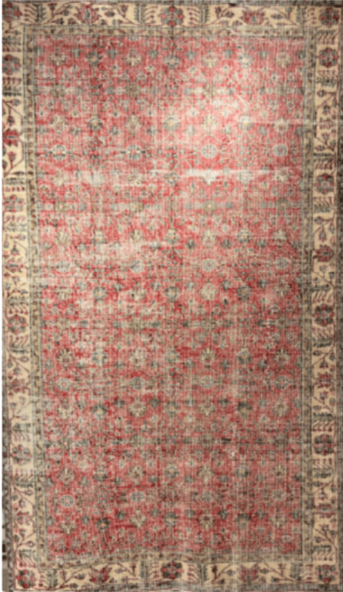 Fine Handmade Turkish Area Rug With A Vintage Look And  Floral Design featured #7584905756842 